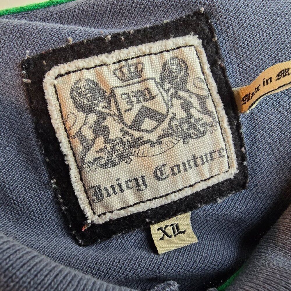Vintage Juicy Couture Polo Shirt Mens XL Gray Green Embroidered Short Sleeve Y2k - Picture 6 of 7